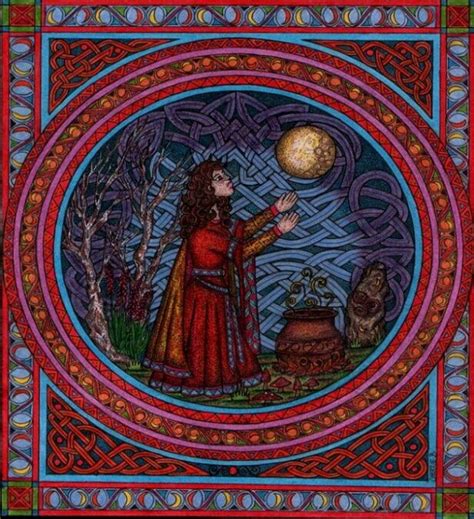 Celtic witchcraft background